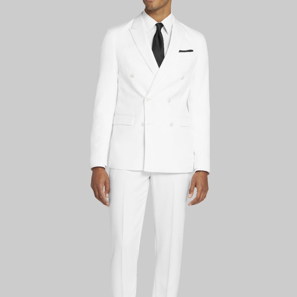 Jos. A. Bank Classic White Double-Breasted Blazer